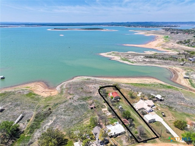 601 Lakewood Dr, Burnet, TX 78611 - drone / aerial view featuring a water view