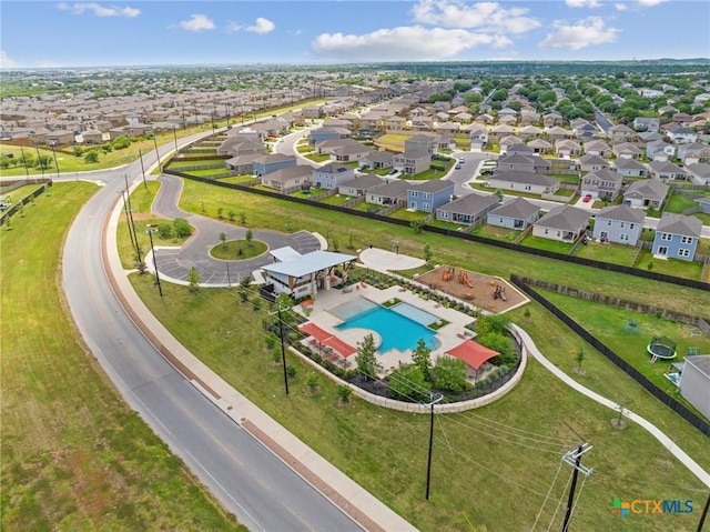 5806 Gulf Mdw, Converse, TX 78109 - aerial view of residential area featuring a pool area
