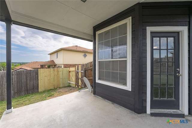 view of patio with a fenced backyard