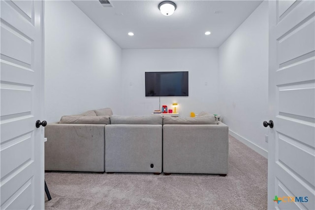 385 Althea, New Braunfels, TX 78132 - living room featuring carpet, recessed lighting, and baseboards