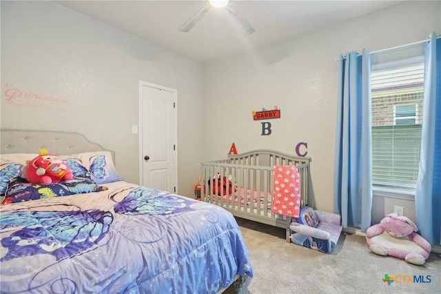 5106 La Piedra Ln, Killeen, TX 76549 - bedroom with carpet and a ceiling fan