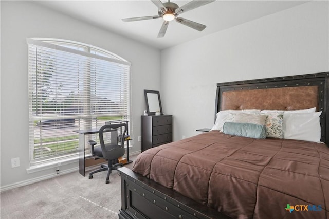 5106 La Piedra Ln, Killeen, TX 76549 - carpeted bedroom featuring baseboards and ceiling fan