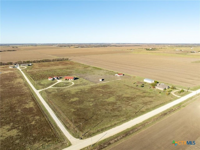 drone / aerial view featuring a rural view