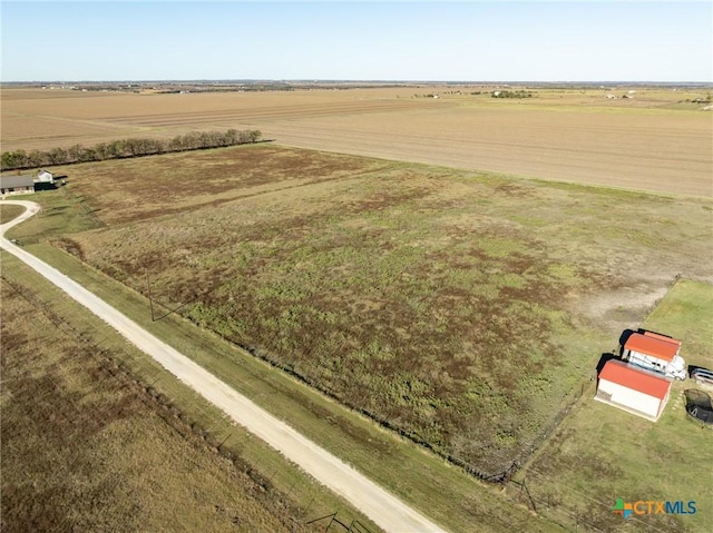 drone / aerial view with a rural view