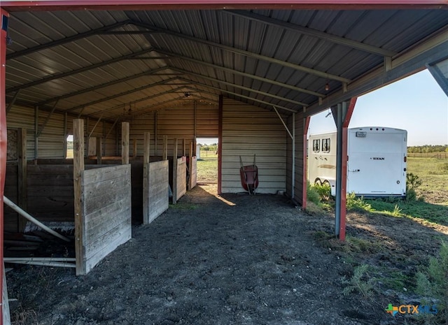 view of horse barn