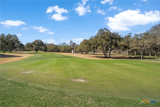 view of property's community featuring a lawn