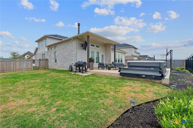 804 Blue Oak Blvd, San Marcos, TX 78666 - back of property featuring a patio and brick siding