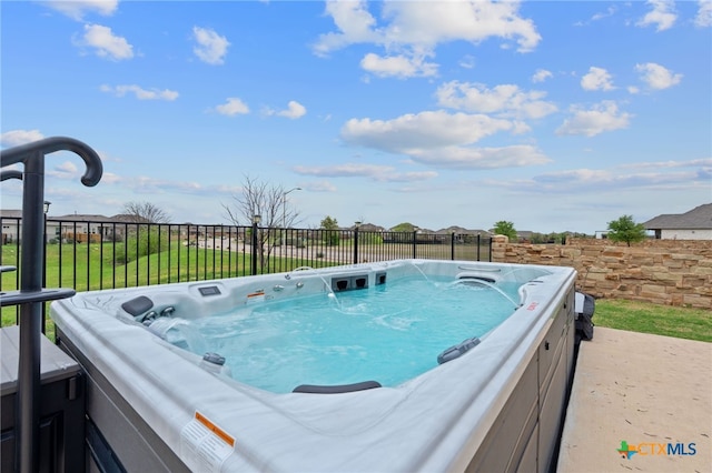 804 Blue Oak Blvd, San Marcos, TX 78666 - view of swimming pool with a hot tub