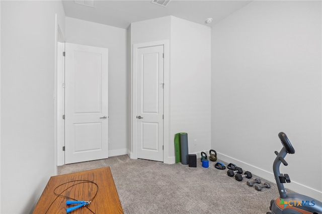532 Elm Green St, Hutto, TX 78634 - exercise room featuring carpet flooring and baseboards