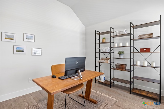 532 Elm Green St, Hutto, TX 78634 - office space with wood finished floors and lofted ceiling
