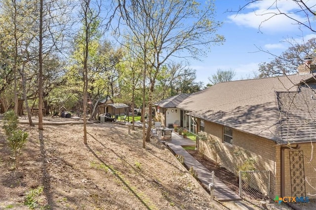 view of yard with a patio area