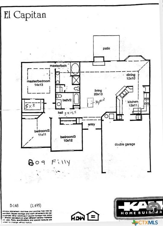 809 Filly Ln, Temple, TX 76504 - property floor plan