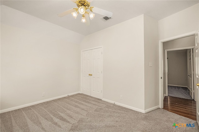 958 River Ter, New Braunfels, TX 78130 - carpeted empty room with ceiling fan and vaulted ceiling