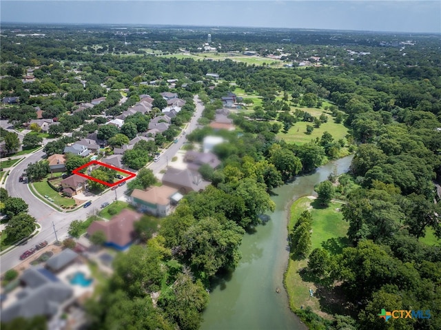958 River Ter, New Braunfels, TX 78130 - view of property location with property boundaries highlighted and a nearby body of water