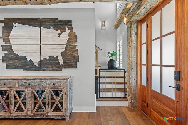8300 Spicewood Springs Rd, China Spring, TX 76633 - detailed view of wood finished floors and baseboards