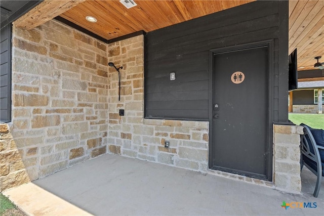 8300 Spicewood Springs Rd, China Spring, TX 76633 - doorway to property with stone siding