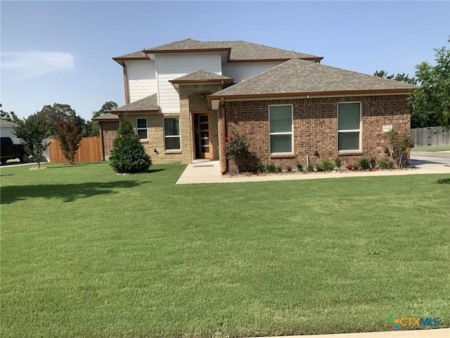 5818 Hamlet Dr, Belton, TX 76513 - prairie-style house with roof with shingles and brick siding