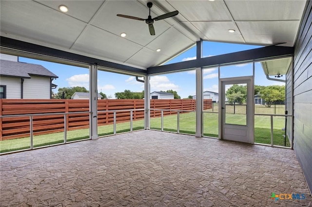 4430 Cedar Creek Rd, Temple, TX 76504 - unfurnished sunroom featuring a ceiling fan