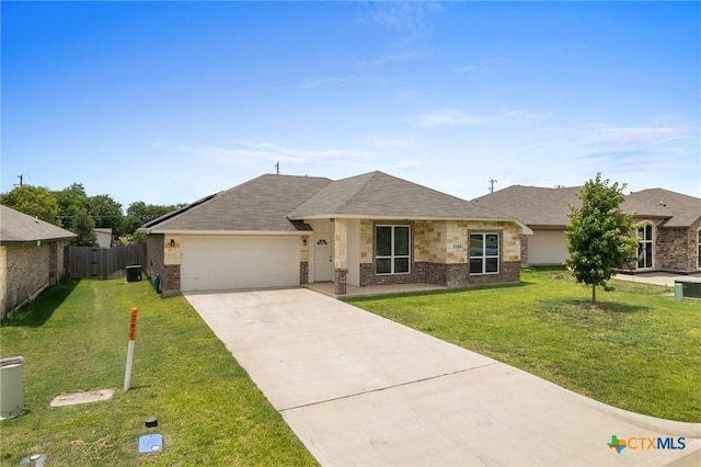 2550 Belle Hubbard Trl, Belton, TX 76513 - ranch-style house featuring brick siding, a garage, and concrete driveway