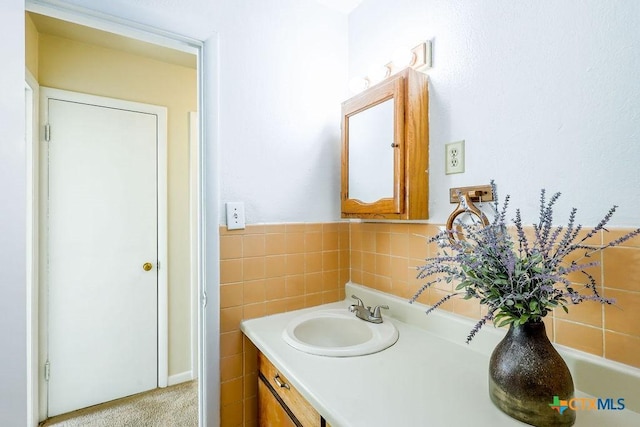 1905 S 53rd St, Temple, TX 76504 - bathroom with tile walls and vanity