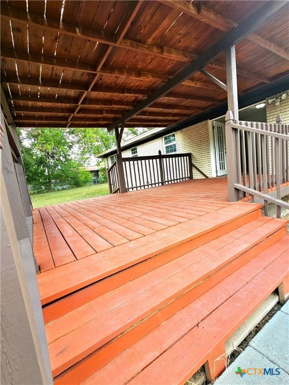 view of wooden deck