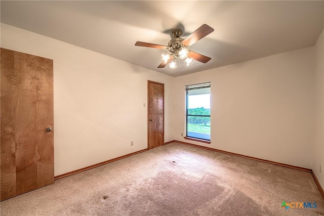 2721 Barton Hill Dr, Bulverde, TX 78163 - unfurnished room featuring carpet, baseboards, and ceiling fan