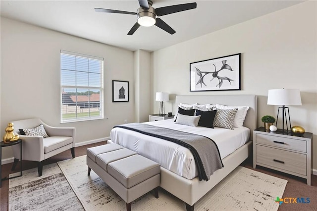 2204 Mikulec Dr, Killeen, TX 76542 - bedroom with baseboards and ceiling fan