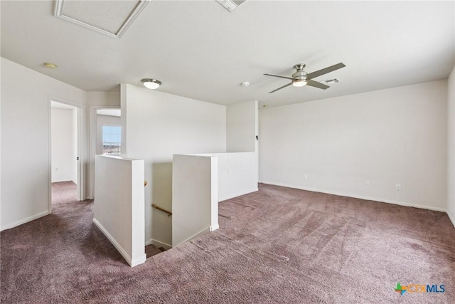 2204 Mikulec Dr, Killeen, TX 76542 - unfurnished room featuring carpet flooring, baseboards, ceiling fan, and a smoke detector