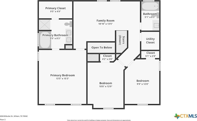 2204 Mikulec Dr, Killeen, TX 76542 - floor plan / room layout
