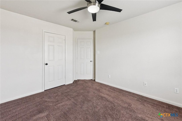 2204 Mikulec Dr, Killeen, TX 76542 - unfurnished bedroom with carpet flooring, baseboards, and ceiling fan