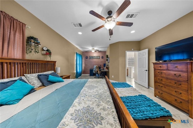 1901 Deer Field Way, Harker Heights, TX 76548 - bedroom featuring recessed lighting and a ceiling fan