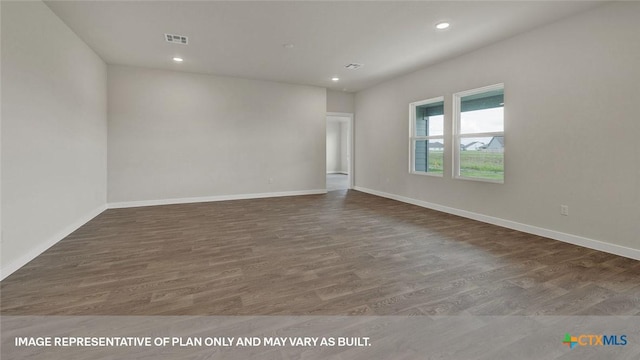 575 Radley Rd, Lockhart, TX 78644 - empty room featuring recessed lighting, wood finished floors, and baseboards