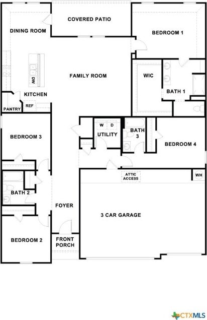 575 Radley Rd, Lockhart, TX 78644 - home floor plan
