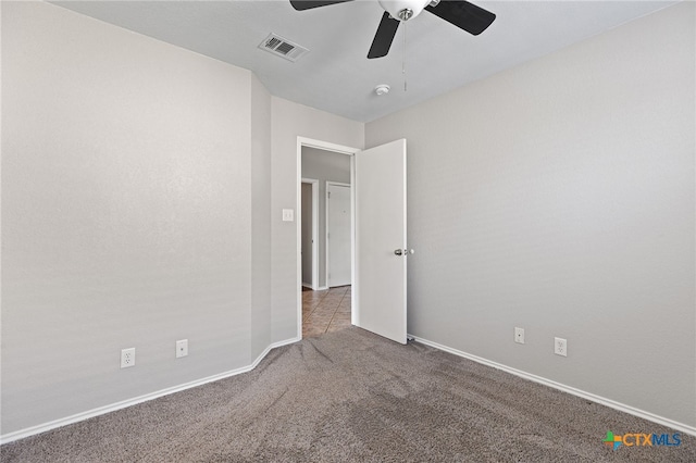 7915 Redbrush, Temple, TX 76502 - carpeted spare room with a ceiling fan and a smoke detector