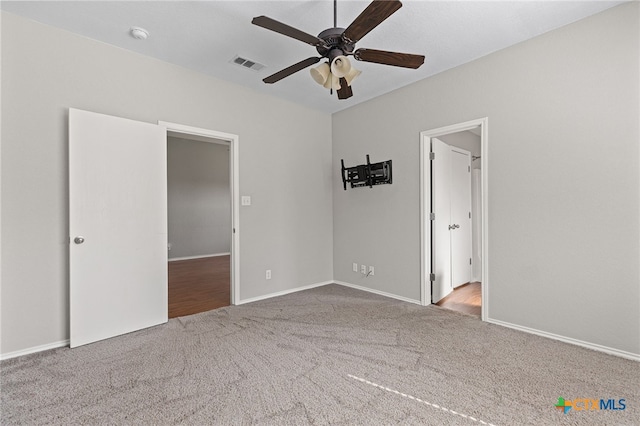7915 Redbrush, Temple, TX 76502 - unfurnished bedroom with carpet and a ceiling fan