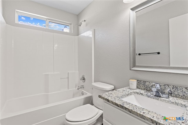 7915 Redbrush, Temple, TX 76502 - bathroom featuring vanity, bathing tub / shower combination, and a textured wall