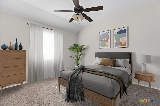 7915 Redbrush, Temple, TX 76502 - carpeted bedroom with ceiling fan and lofted ceiling