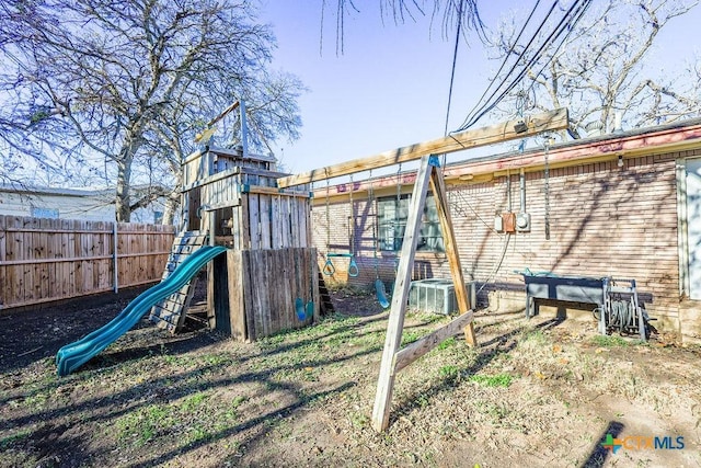 view of jungle gym