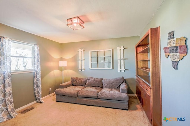 view of carpeted living room