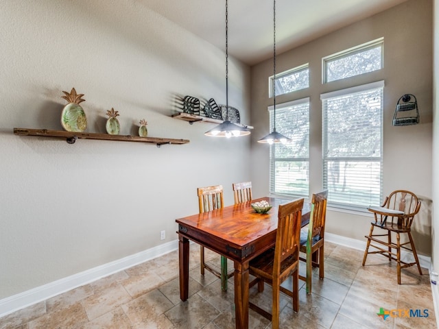 dining space featuring a healthy amount of sunlight