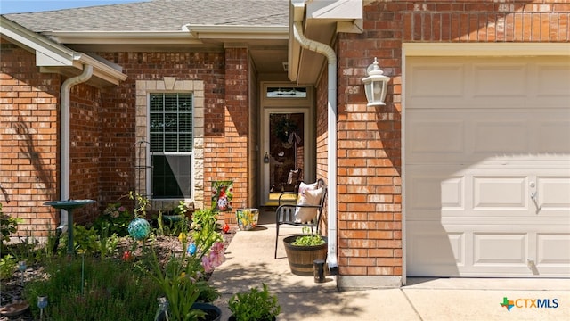 1809 Indian Camp Trl, Copperas Cove, TX 76522 - entrance to property with brick siding, an attached garage, and a shingled roof