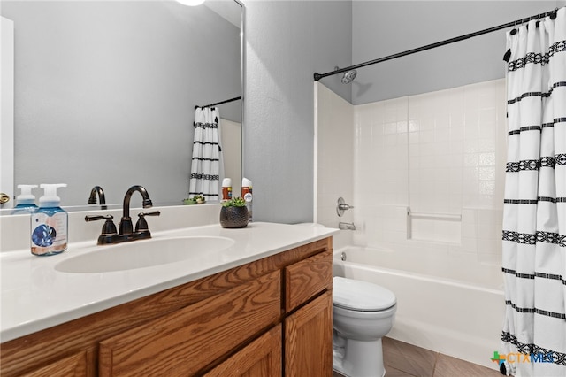 1809 Indian Camp Trl, Copperas Cove, TX 76522 - bathroom with vanity and shower / bath combo with shower curtain