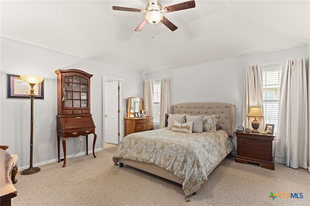 1809 Indian Camp Trl, Copperas Cove, TX 76522 - carpeted bedroom featuring lofted ceiling and ceiling fan