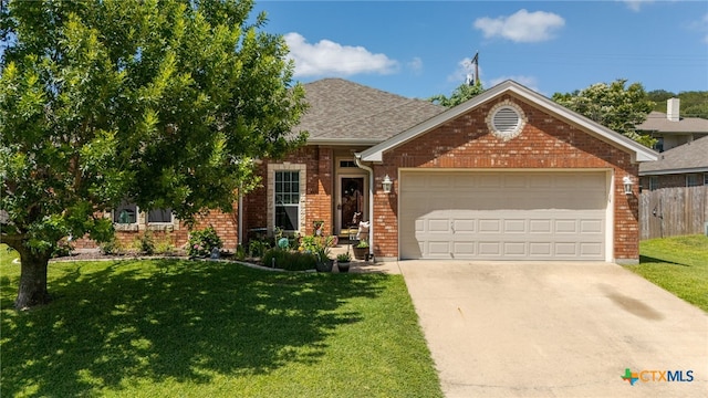 1809 Indian Camp Trl, Copperas Cove, TX 76522 - view of front of house with brick siding, driveway, an attached garage, and a shingled roof