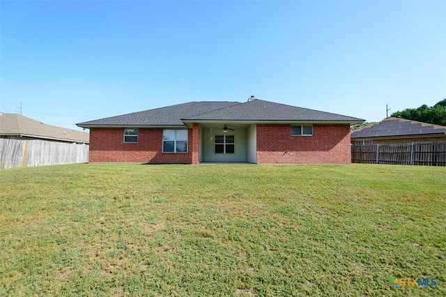 4902 Slate Ct, Killeen, TX 76542 - back of house featuring ceiling fan and brick siding