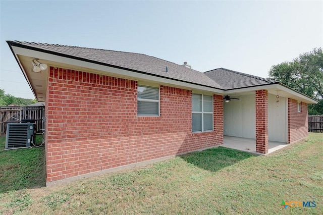 4902 Slate Ct, Killeen, TX 76542 - back of house featuring brick siding, a patio area, and cooling unit