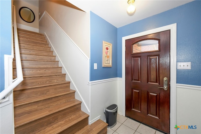 view of tiled foyer