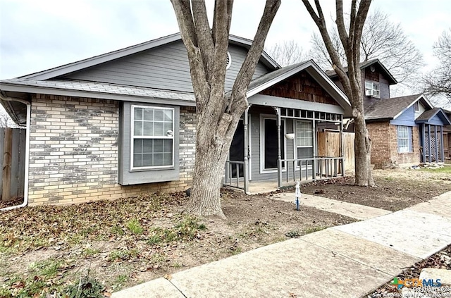 view of front of property