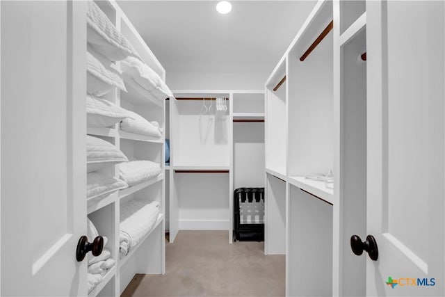 view of walk in closet