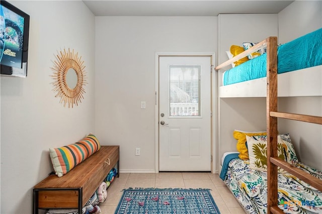 interior space featuring tile patterned flooring